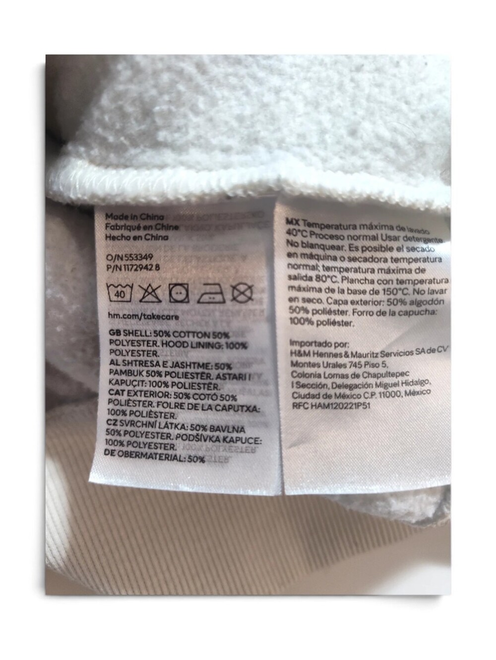 H&M Divided Cream Colorado Graphic Printed Hoodie Women's Size Medium - Picture 9 of 11